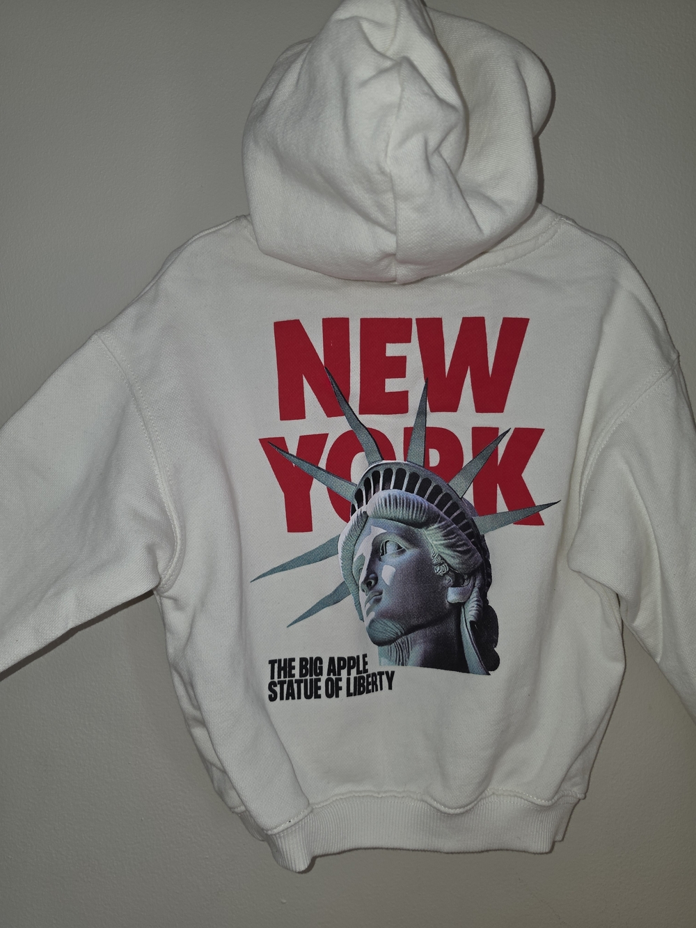 Zara Kids New York Statue of Liberty Hoodie- White